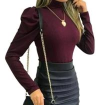Blusa de manga longa bufante