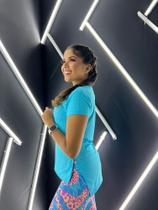 Blusa de Manga pra academia modelo FENDA nas laterais