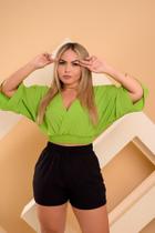 Blusa de manguinha com 80% algodão tecido linho Blusa de manguinha com 80% algodão tecido linho