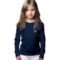 Blusa de menina infantil com proteção Uv solar 50+ Manga Longa