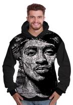 Blusa de Moletom 2Pac Shakur Tupac Rapper Style Hip Hop Blusa de Moletom 2Pac Shakur Tupac Rapper Style Hip Hop