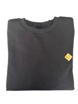 Blusa de moletom adulto e infantil básico gola careca