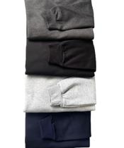 Blusa de moletom adulto e infantil básico gola careca