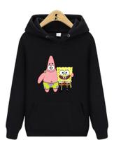 Blusa de Moletom Canguru Bob Esponja e Patrick