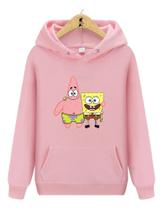 Blusa de Moletom Canguru Bob Esponja e Patrick