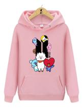 Blusa de Moletom Canguru BTS Mascotes BT21 Kpop II