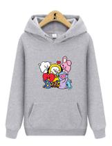 Blusa de Moletom Canguru BTS Mascotes BT21 Kpop III - Wess Store