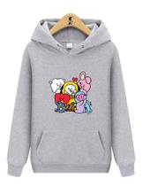 Blusa de Moletom Canguru BTS Mascotes BT21 Kpop III