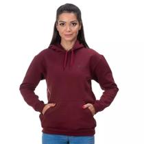 Blusa de Moletom Canguru Capuz bolso feminino Vinho Blusa de Moletom Canguru Capuz bolso feminino Vinho