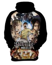 Blusa de Moletom Capuz Canguru Anime Attack on Titan 2_x000D_