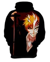 Blusa de Moletom Capuz Canguru Anime Bleach Ichigo 3_x000D_