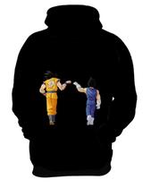 Blusa de Moletom Capuz Canguru Anime Dragon Ball Goku Vegeta_x000D_