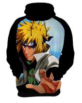 Blusa de Moletom Capuz Canguru Anime Naruto Minato 4_x000D_