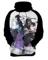 Blusa de Moletom Capuz Canguru Anime Naruto Sasuke 1_x000D_