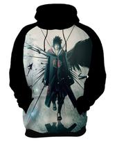 Blusa de Moletom Capuz Canguru Anime Naruto Sasuke 11_x000D_