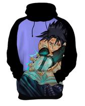 Blusa de Moletom Capuz Canguru Anime Naruto Sasuke 7_x000D_