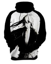 Blusa de Moletom Capuz Canguru Anime Ruroni Kenshin Samurai X 3_x000D_