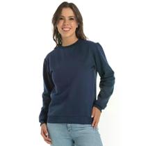 Blusa de Moletom Careca Feminino Básico Liso sem Capuz