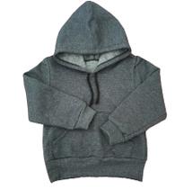 Blusa de moletom Cinza mescla 6 a 14 anos