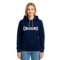 Blusa de Moletom Cruzeiro Azul Com Capuz Feminina Oficial