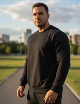 Blusa De Moletom De Frio Casaco Leve Sem Capuz Algodão Alta Qualidade