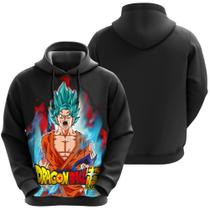 Blusa De Moletom Dragon Ball Goku Super Saiyajin Blue Anime Desenho