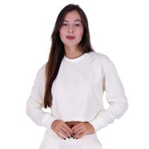 Blusa de Moletom Feminina de Inverno Manga Longa Moletinho - c9 SAMANTA