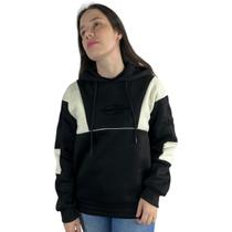 Blusa de Moletom Feminino Canguru Com Capuz Mormaii Cor:PretoTamanho:G