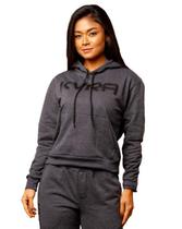 Blusa de Moletom Feminino KVRA Duo LS Cinza Blusa de Moletom Feminino KVRA Duo LS Cinza