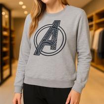 Blusa de Moletom Flanelada Fechada Cativa Marvel Vingadores