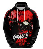 Blusa de Moletom Frio Grau Corte 244 Moto Quebrada Favela