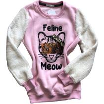 Blusa De Moletom Infantil Fechada Sem Capuz Olyns