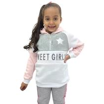 Blusa De Moletom infantil Menina Flanelada importada