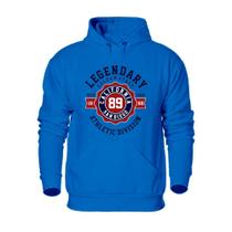 Blusa de Moletom Plus Size Masculina Flanelada Com Punho e Capuz Cordao Ajustavel Estampado Inverno