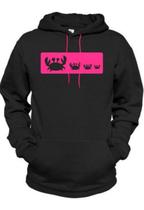 Blusa de Moletom Relaxado Canguru Com Capuz Fechado Placa Masculino