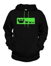 Blusa de Moletom Relaxado Canguru Com Capuz Fechado Placa Masculino