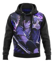 Blusa De Moletom Sasuke Uchiha Naruto Agasalho Frio Animes - Hella Store