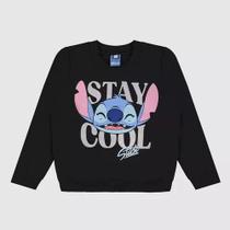 Blusa de Moletom Stitch Blusão Agasalho Básico Disney Malwee Blusa de Moletom Stitch Blusão Agasalho Básico Disney Malwee