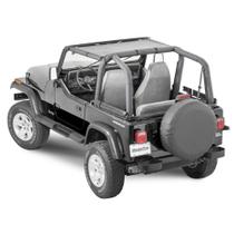 Blusa de proteção solar de malha MasterTop serve para Jeep Wrangler YJ 87-95 preta