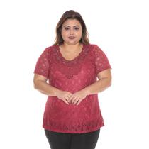 Blusa de renda Poliamida roupa feminina PLUS SIZE cod 198