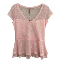 Blusa de Renda Rosa da Rery - Tamanho M