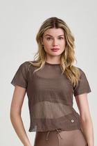 Blusa de Tela Costas Transpassadas Cajubrasil Marrom Castanho