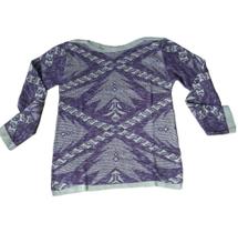 Blusa De Tricô Feminina Quentinha Com Estampa Étnica Pássaro