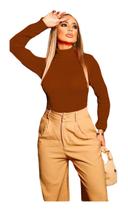 Blusa de Tricot Cacharrel Gola Alta Grossa Outono Inverno Blusa de Tricot Cacharrel Gola Alta Grossa Outono Inverno