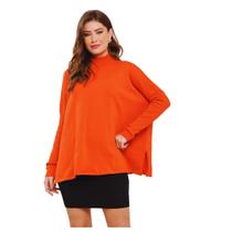 Blusa de Tricot Feminina Ampla e manga ajustada modelagem plus Moda Tendência M2-569B