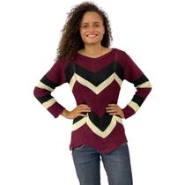 Blusa De Tricot Feminina Corações Inverno Frio Malha 467