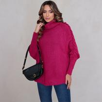 Blusa de Tricot Manga Raglan e Trançado Lateral Feminina Revanche Gourma Blusa de Tricot Manga Raglan e Trançado Lateral Feminina Revanche Gourma