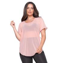 Blusa de Tule Academia Fitness com Manga Curta Tapa Bumbum