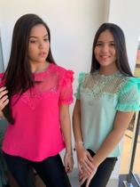 Blusa de tule com POA Blusa de tule com POA