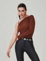 Blusa de um ombro sò natural basic